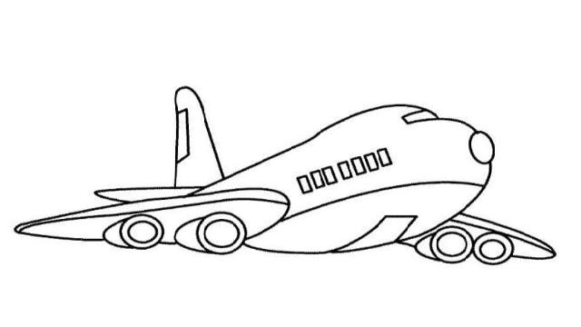 Mẫu tranh tô màu cho bé hình chiếc máy bay dành cho bé